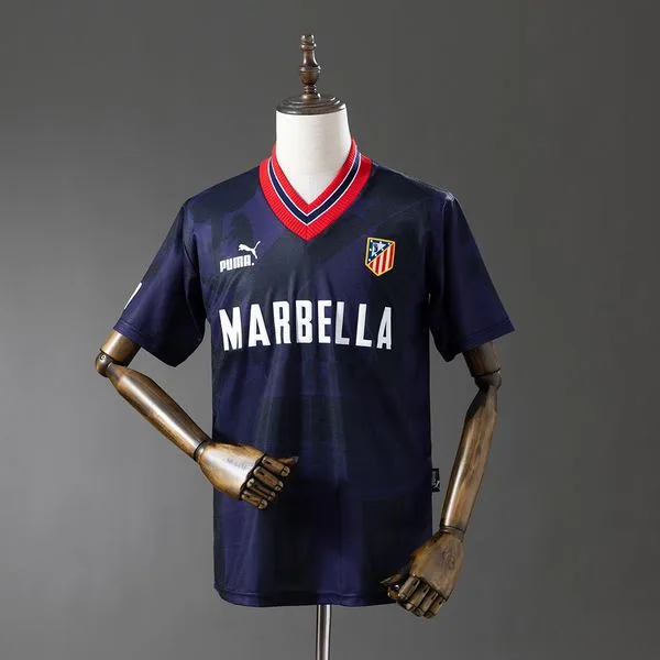 Camiseta de fútbol Atlético Madrid 1995/96 VISITANTE MANGA CORTA VERSION FAN